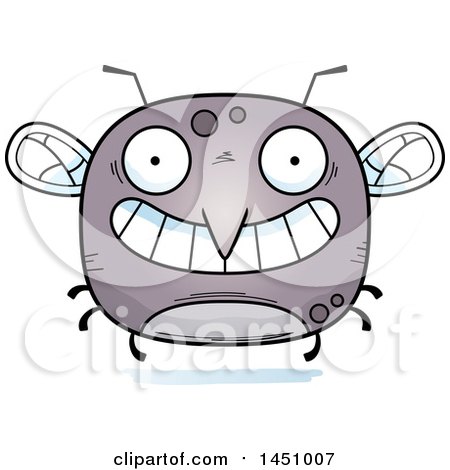 Clipart Graphic of a Cartoon Grinning Mosquito Character Mascot - Royalty Free Vector Illustration by Cory Thoman