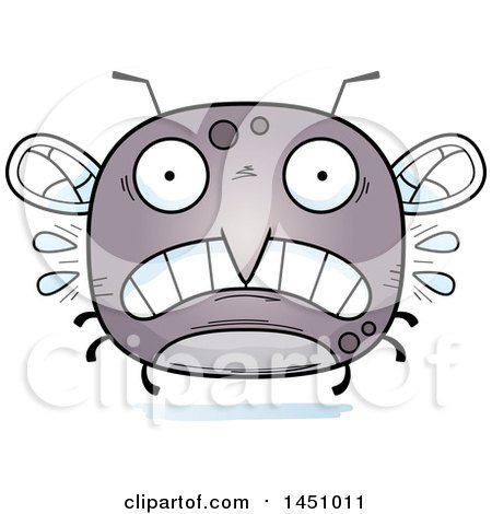 Clipart Graphic of a Cartoon Scared Mosquito Character Mascot - Royalty Free Vector Illustration by Cory Thoman