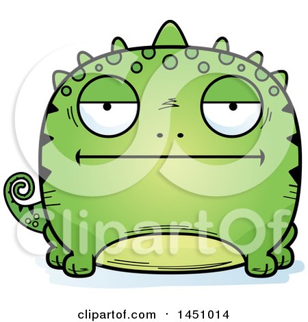 Clipart Graphic of a Cartoon Bored Lizard Character Mascot - Royalty Free Vector Illustration by Cory Thoman