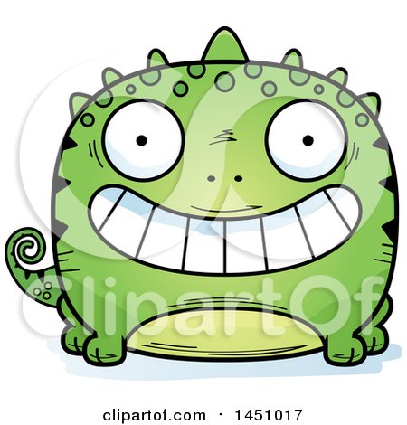 Clipart Graphic of a Cartoon Grinning Lizard Character Mascot - Royalty Free Vector Illustration by Cory Thoman