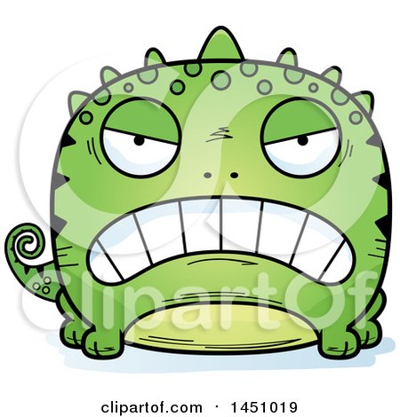 Clipart Graphic of a Cartoon Mad Lizard Character Mascot - Royalty Free Vector Illustration by Cory Thoman