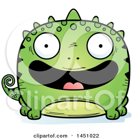 Clipart Graphic of a Cartoon Happy Lizard Character Mascot - Royalty Free Vector Illustration by Cory Thoman