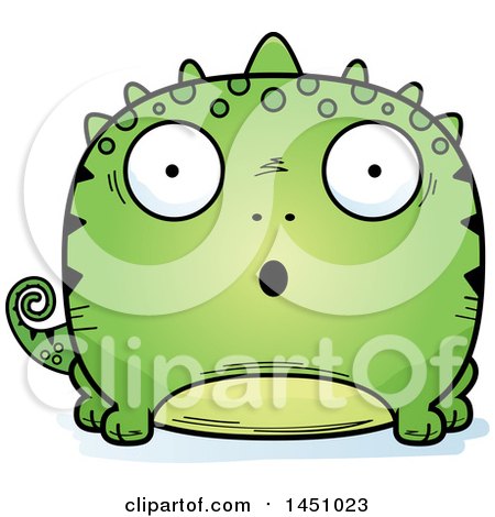 Clipart Graphic of a Cartoon Surprised Lizard Character Mascot - Royalty Free Vector Illustration by Cory Thoman