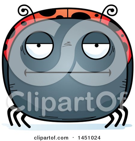 Clipart Graphic of a Cartoon Bored Ladybug Character Mascot - Royalty Free Vector Illustration by Cory Thoman