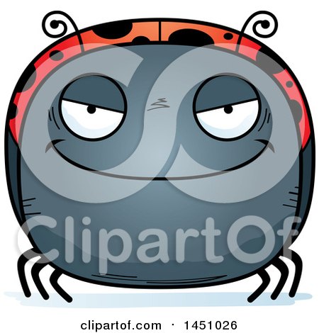 Clipart Graphic of a Cartoon Evil Ladybug Character Mascot - Royalty Free Vector Illustration by Cory Thoman