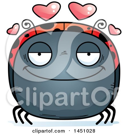 Clipart Graphic of a Cartoon Loving Ladybug Character Mascot - Royalty Free Vector Illustration by Cory Thoman
