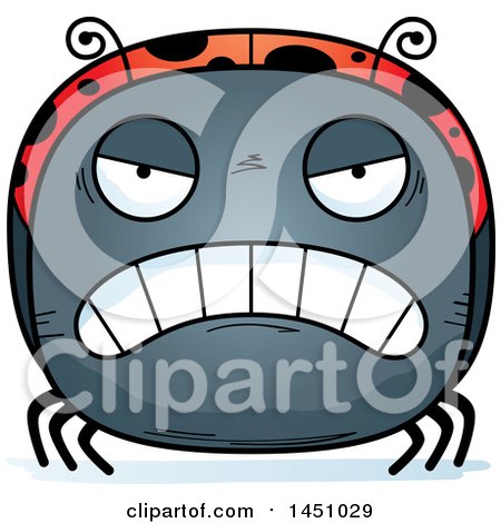 Clipart Graphic of a Cartoon Mad Ladybug Character Mascot - Royalty Free Vector Illustration by Cory Thoman