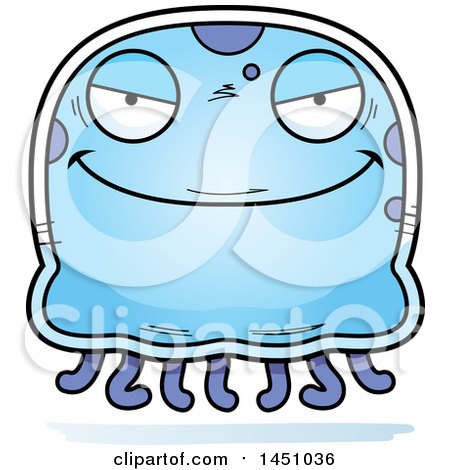 Clipart Graphic of a Cartoon Evil Jellyfish Character Mascot - Royalty Free Vector Illustration by Cory Thoman