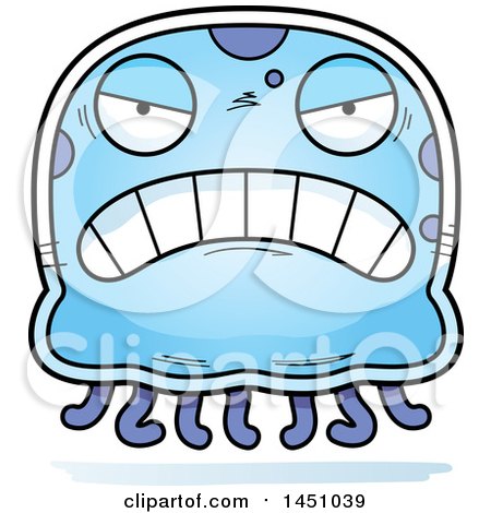 Clipart Graphic of a Cartoon Grinning Jellyfish Character Mascot - Royalty Free Vector Illustration by Cory Thoman