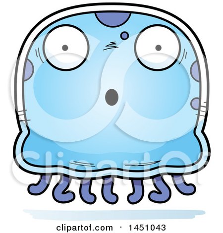 Clipart Graphic of a Cartoon Surprised Jellyfish Character Mascot - Royalty Free Vector Illustration by Cory Thoman