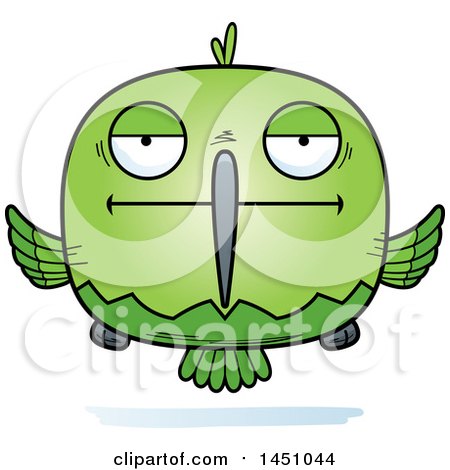 Clipart Graphic of a Cartoon Bored Hummingbird Character Mascot - Royalty Free Vector Illustration by Cory Thoman