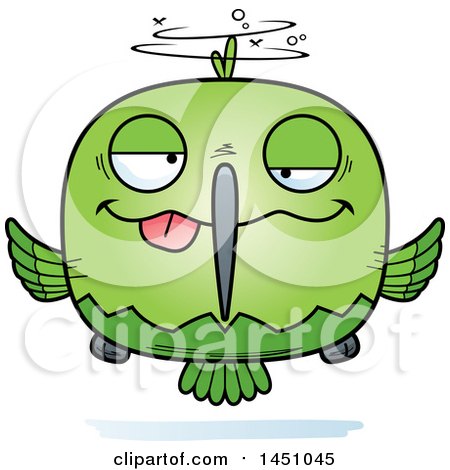 Clipart Graphic of a Cartoon Drunk Hummingbird Character Mascot - Royalty Free Vector Illustration by Cory Thoman