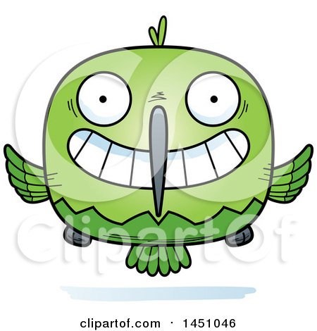 Clipart Graphic of a Cartoon Grinning Hummingbird Character Mascot - Royalty Free Vector Illustration by Cory Thoman