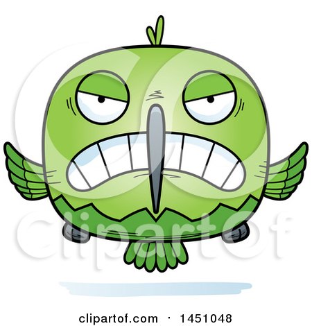 Clipart Graphic of a Cartoon Mad Hummingbird Character Mascot - Royalty Free Vector Illustration by Cory Thoman