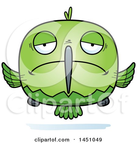 Clipart Graphic of a Cartoon Sad Hummingbird Character Mascot - Royalty Free Vector Illustration by Cory Thoman