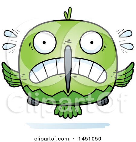 Clipart Graphic of a Cartoon Scared Hummingbird Character Mascot - Royalty Free Vector Illustration by Cory Thoman