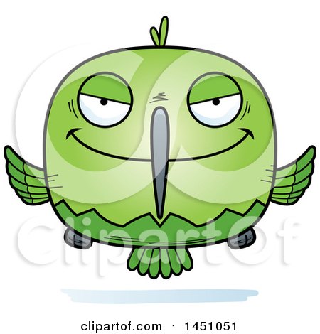 Clipart Graphic of a Cartoon Sly Hummingbird Character Mascot - Royalty Free Vector Illustration by Cory Thoman