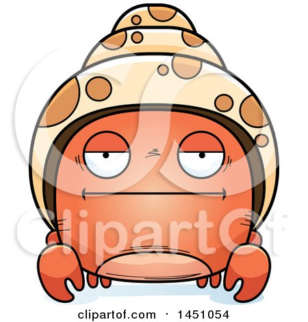 Clipart Graphic of a Cartoon Bored Hermit Crab Character Mascot - Royalty Free Vector Illustration by Cory Thoman