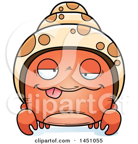Clipart Graphic of a Cartoon Drunk Hermit Crab Character Mascot - Royalty Free Vector Illustration by Cory Thoman
