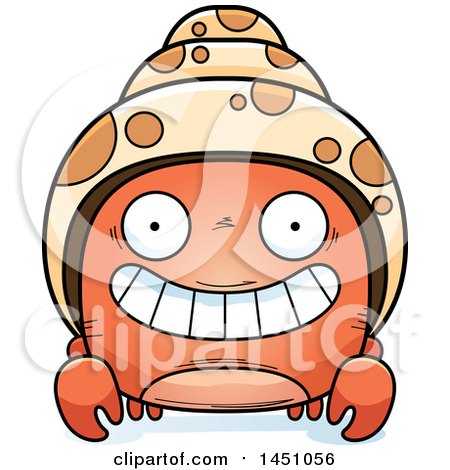 Clipart Graphic of a Cartoon Grinning Hermit Crab Character Mascot - Royalty Free Vector Illustration by Cory Thoman