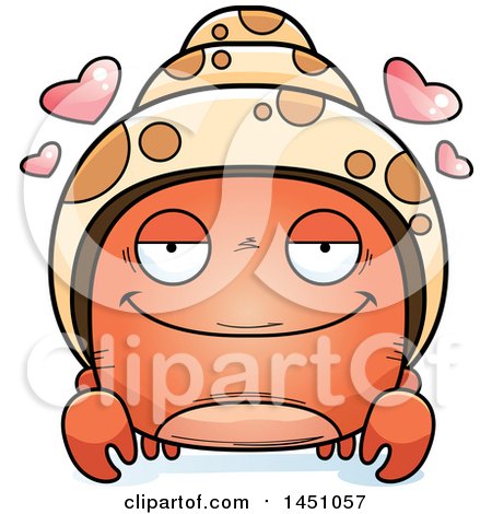 Clipart Graphic of a Cartoon Loving Hermit Crab Character Mascot - Royalty Free Vector Illustration by Cory Thoman