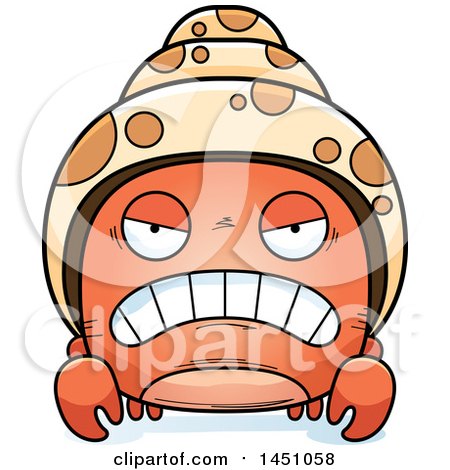 Clipart Graphic of a Cartoon Mad Hermit Crab Character Mascot - Royalty Free Vector Illustration by Cory Thoman