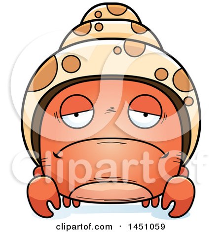 Clipart Graphic of a Cartoon Sad Hermit Crab Character Mascot - Royalty Free Vector Illustration by Cory Thoman