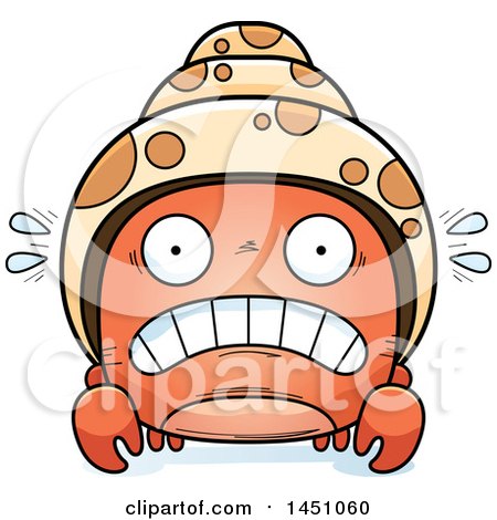 Clipart Graphic of a Cartoon Scared Hermit Crab Character Mascot - Royalty Free Vector Illustration by Cory Thoman