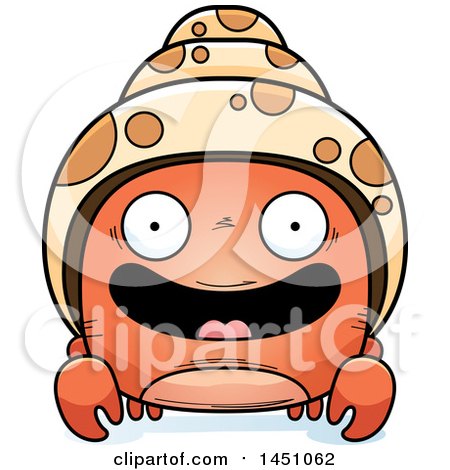Clipart Graphic of a Cartoon Happy Hermit Crab Character Mascot - Royalty Free Vector Illustration by Cory Thoman