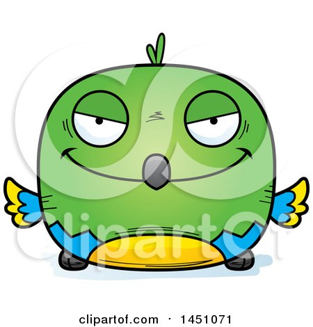 Clipart Graphic of a Cartoon Sly Parrot Bird Character Mascot - Royalty Free Vector Illustration by Cory Thoman