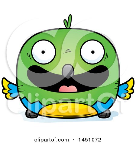 Clipart Graphic of a Cartoon Happy Parrot Bird Character Mascot - Royalty Free Vector Illustration by Cory Thoman