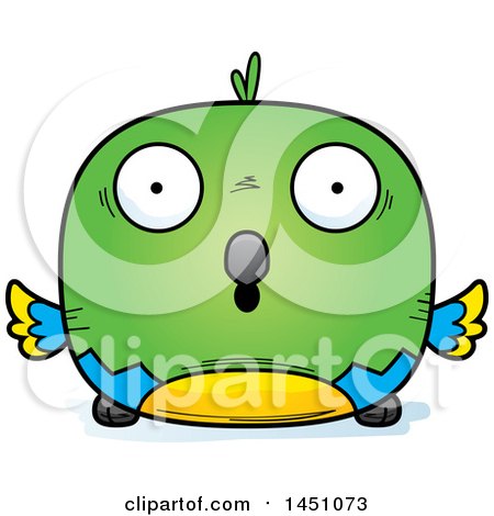 Clipart Graphic of a Cartoon Surprised Parrot Bird Character Mascot - Royalty Free Vector Illustration by Cory Thoman