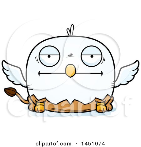 Clipart Graphic of a Cartoon Bored Griffin Character Mascot - Royalty Free Vector Illustration by Cory Thoman