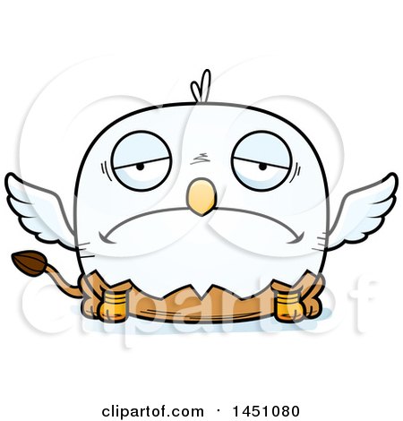Clipart Graphic of a Cartoon Sad Griffin Character Mascot - Royalty Free Vector Illustration by Cory Thoman