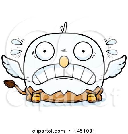 Clipart Graphic of a Cartoon Scared Griffin Character Mascot - Royalty Free Vector Illustration by Cory Thoman