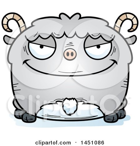 Clipart Graphic of a Cartoon Evil Goat Character Mascot - Royalty Free Vector Illustration by Cory Thoman