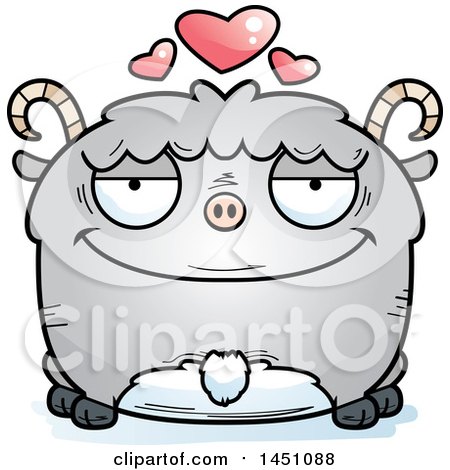 Clipart Graphic of a Cartoon Loving Goat Character Mascot - Royalty Free Vector Illustration by Cory Thoman