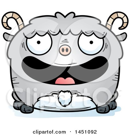 Clipart Graphic of a Cartoon Happy Goat Character Mascot - Royalty Free Vector Illustration by Cory Thoman