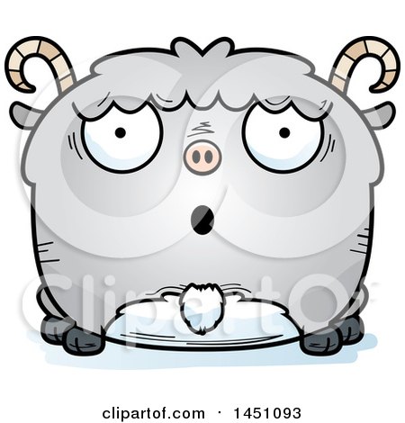 Clipart Graphic of a Cartoon Surprised Goat Character Mascot - Royalty Free Vector Illustration by Cory Thoman
