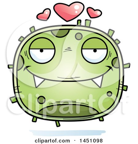 Clipart Graphic of a Cartoon Loving Germ Character Mascot - Royalty Free Vector Illustration by Cory Thoman