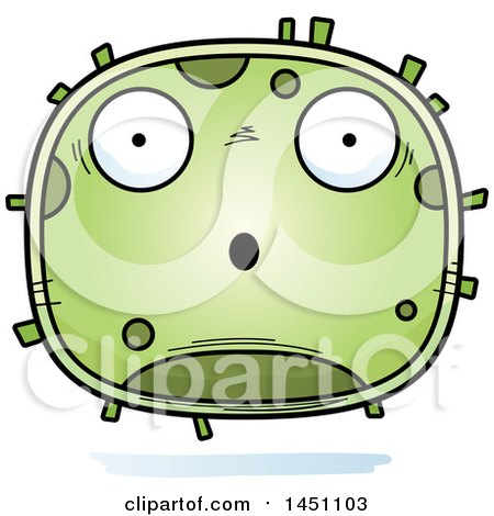 Clipart Graphic of a Cartoon Surprised Germ Character Mascot - Royalty Free Vector Illustration by Cory Thoman
