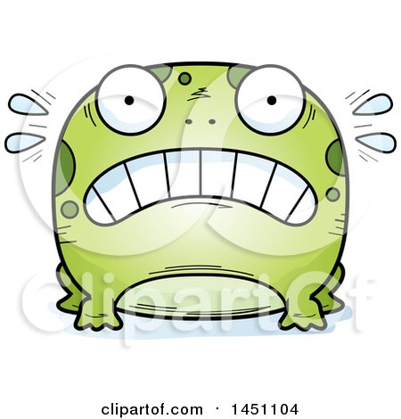 Clipart Graphic of a Cartoon Scared Frog Character Mascot - Royalty Free Vector Illustration by Cory Thoman