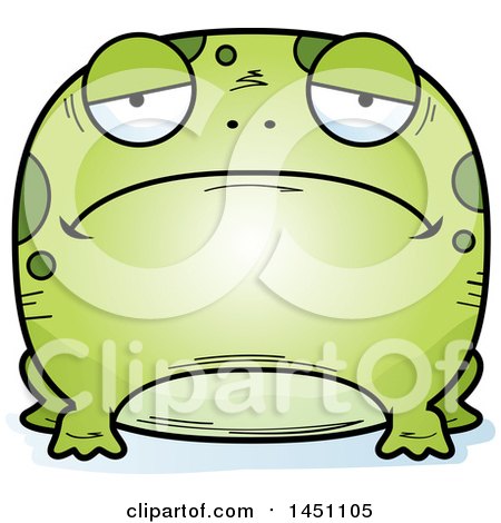 Clipart Graphic of a Cartoon Sad Frog Character Mascot - Royalty Free Vector Illustration by Cory Thoman