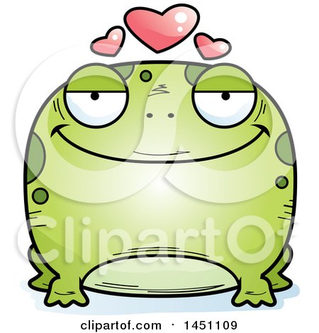 Clipart Graphic of a Cartoon Loving Frog Character Mascot - Royalty Free Vector Illustration by Cory Thoman