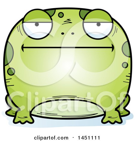 Clipart Graphic of a Cartoon Bored Frog Character Mascot - Royalty Free Vector Illustration by Cory Thoman