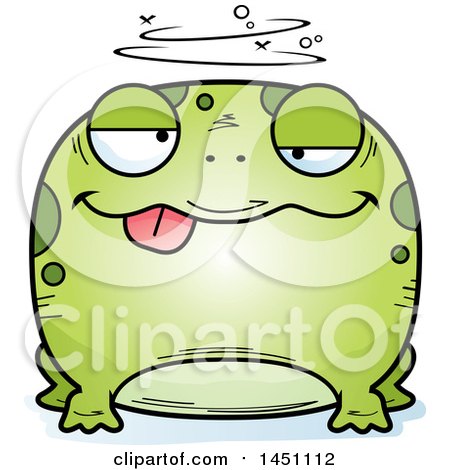 Clipart Graphic of a Cartoon Drunk Frog Character Mascot - Royalty Free Vector Illustration by Cory Thoman