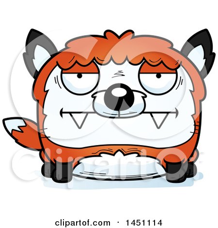 Clipart Graphic of a Cartoon Bored Fox Character Mascot - Royalty Free Vector Illustration by Cory Thoman