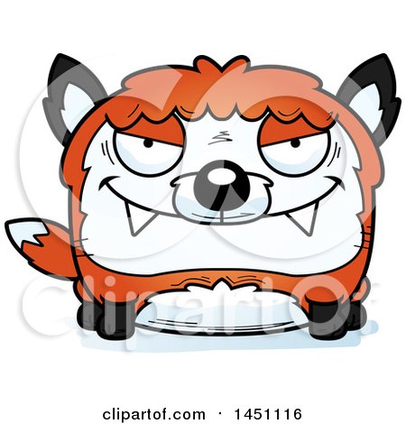 Clipart Graphic of a Cartoon Evil Fox Character Mascot - Royalty Free Vector Illustration by Cory Thoman