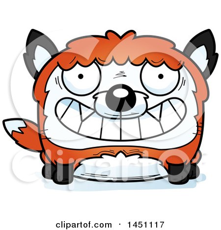 Clipart Graphic of a Cartoon Grinning Fox Character Mascot - Royalty Free Vector Illustration by Cory Thoman