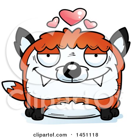 Clipart Graphic of a Cartoon Loving Fox Character Mascot - Royalty Free Vector Illustration by Cory Thoman